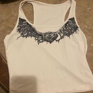 White tank top with bat